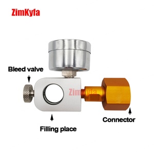 Soda Co2 Cylinder Tank Refill Fill Station Adaptor Fit for Quick Connect Aluminum Alloy Purple W21.8-14 CGA320 - Product Image 3