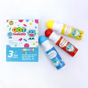 Superdots New Big sponge nib Dot Marker 60 ml Washable Dot Marker Pen Set Kids Coloring Painting Toys drawing for dummies