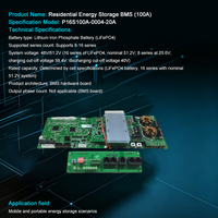 Système de stockage hors réseau solaire photovoltaïque avec BMS ESS BESS en gros avec équilibrage passif 100A pour batterie lithium LiFePO4