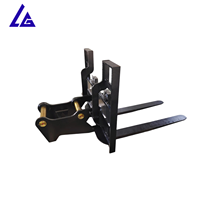 Fourche porte-palettes pour mini-excavatrice de 2 à 6 tonnes pour la manutention de tuyaux et de barres d'armature, prix usine CE