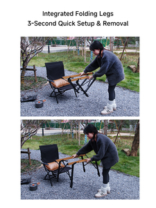C67 Outdoor Aluminum Alloy Foldable <strong>Storage</strong> Table IGT <strong>Camping</strong> Equipment with Lifting Module <strong>Unit</strong> for Kitchen &amp; Dining - Product Image 6