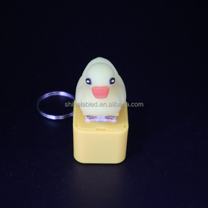 <b>Duck</b> Shaped Pop-Up LED <b>Light</b> & Sound Keychain with Soft Warm White <b>Light</b>-Kids Party Favor & Stress Relief Toy - Product Image 3