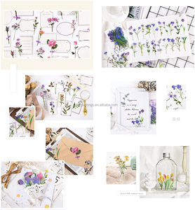 สติกเกอร์รูปดอกไม้ผีเสื้อรูปลอกกันน้ำใสรูปสัตว์เลี้ยงสำหรับสมุดติดรูปงานฝีมือแบบทำมือสมุดแพลนเนอร์<span class=keywords><strong>ขวด</strong></span>น้ำ - Product Image 6