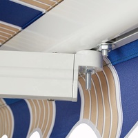 Auvent pliant mural extensible en alliage d'aluminium et acrylique, télécommandé, à fixation électrique sur toit, blanc, à prix compétitif