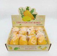 Realistiche simulatie mango zachte TPR slow rebound stressverlichtende knijp-speeltje fruitvormig fidget squishy bal veilig materiaal kantoor