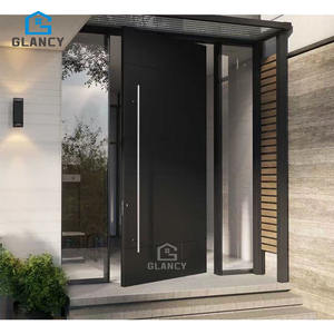 Распродажа, поворотные двери, главные ворота, вход, алюминиевая, деревянная, наружная, передняя, Современная Поворотная дверь для дома - Product Image 6