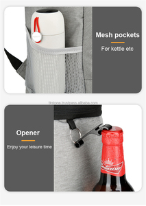 TK Sports Classic Eco-Friendly Cooler Mochila Vino tinto Poliéster Tela Oxford Aislamiento Impermeable Cremallera 28L Capacidad - Product Image 3