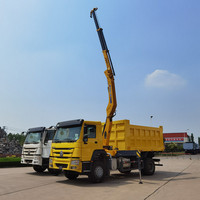 Grue montée sur camion à articulation d'occasion XCMG SQZ105-3, camion à benne basculante de 5 tonnes avec grue, prix