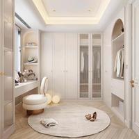 Dressing moderne de style ouvert, dressing walk-in, armoire en acier avec portes en MDF, assemblé, personnalisable, largeur 1,2 m