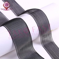 Bandes élastiques réglables 0.7 pouces fil de poisson respirant personnalisé polyester nylon ruban ceinture sangle sangle