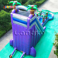 Grand toboggan aquatique gonflable de 25 pieds Castillo Con Tobogan Inflable