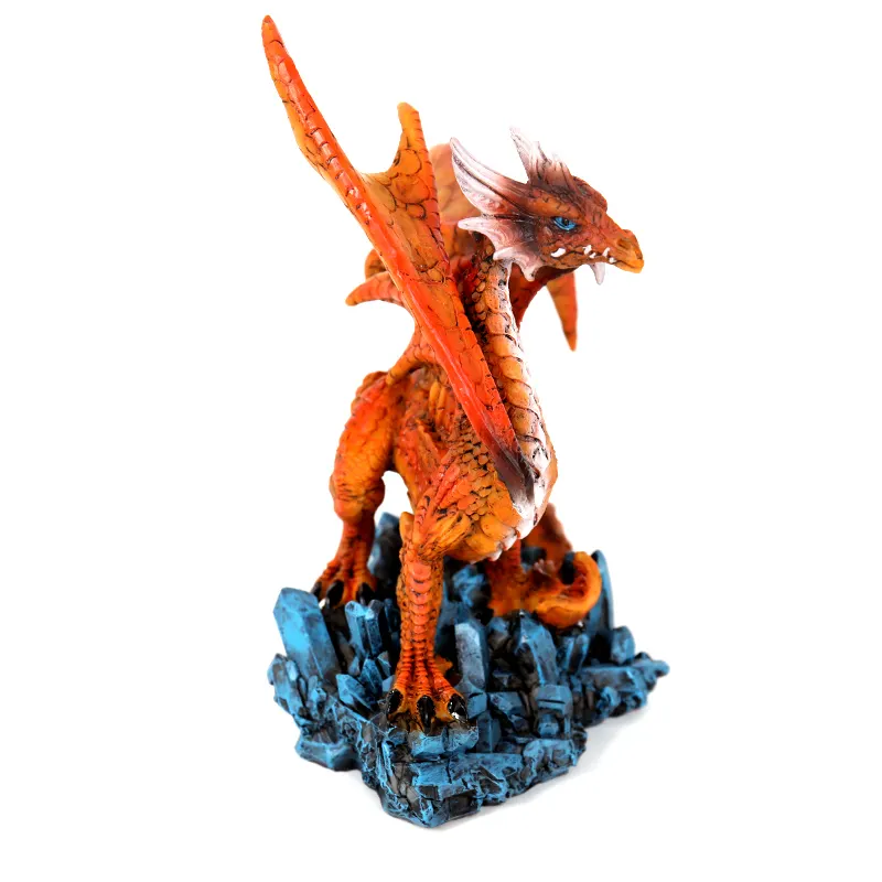 China real fabricante poly laranja dragon estátua