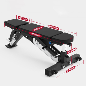 Banc d'exercice réglable WENDY pour la maison avec haltères, design pliable en métal portable, caractéristiques de sécurité - Product Image 3