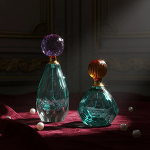 Botellas de Perfume de Cristal de Lujo de 50ml/100ml, Recargables, Ecológicas, con Forma Grabada, Estilo Moderno, Caja de Regalo para Bodas - Product Image 3