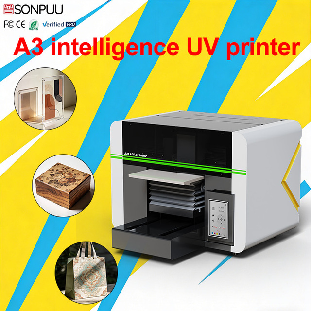 A3 Multifunctional Inkjet UV Printer CMYK+W Flex Automatic High-Speed New A4 Cups Labels Pens Phone Case Sticker Leather Egg