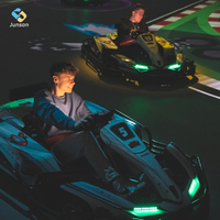 Jeu de course de karting interactif immersif avec projection, kart électrique de combat en salle pour parc d'attractions