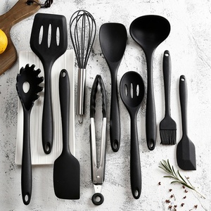 Fournisseur chinois vend un ensemble de 10 ustensiles de cuisine en silicone de haute qualité, ensemble d'ustensiles de cuisine en silicone - Product Image 2