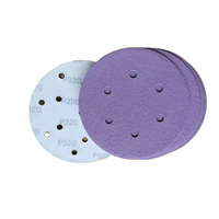 Outils abrasifs disque à crochet et boucle papier abrasif 115mm 4.5 pouces disque de papier abrasif en céramique violette pour le meulage du métal et du bois
