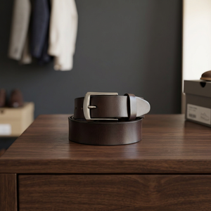Ceinture en cuir d'agneau 100% véritable, noir et marron, à forte adhérence, cousue à la machine, nouveau style, modèle 2019, élégante, unique, longue durée de vie, fabrication droite - Product Image 2