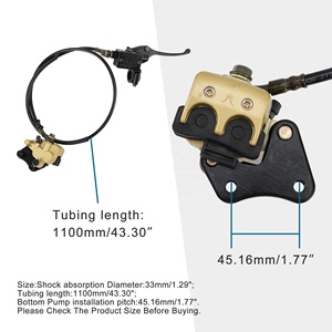 GOOFIT Ensemble de maître-<span class=keywords><strong>cylindre</strong></span> de <span class=keywords><strong>frein</strong></span> à disque hydraulique <span class=keywords><strong>avant</strong></span> de remplacement pour moto tout-terrain <span class=keywords><strong>50cc</strong></span> 70cc 150cc, Pit Bike, VTT - Product Image 2