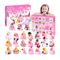 Canards en caoutchouc de Noël calendrier de l'avent 24 jours calendrier de compte à rebours de Noël Jeep canards faveurs jouets pour cadeaux de Noël