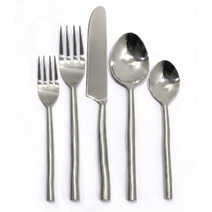 Carved Wooden Handle <b>Utensils</b> 20-Piece Luxury Hand Polished Flatware <b>Gold</b> Dining Mirrored Steel Stocked Zahid Exports Kitchen - Product Image 1