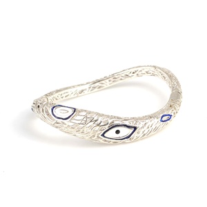 Bracelet pour homme en filigrane émaillé turc romantique avec pierre naturelle fait à la main - Product Image 2