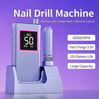 Perceuse à ongles sans fil 2086 50000 tr/min, lime à ongles électrique rechargeable pour vernis gel, ongles acryliques, manucure professionnelle