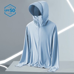 UPF50 여름 초박형 통기성 느슨한 코트-남성용 아이스 실크 태양 보호 의류 자외선 차단 야외 자외선 차단 - Product Image 4