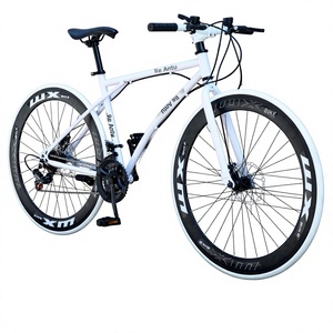 Bicicleta de Carretera de 27 Velocidades con Horquilla de Resorte, Suspensión de Acero de Alto Carbono, Neumáticos Sólidos Ultraligeros para Adultos y Estudiantes, para Montaña y Carretera - Product Image 1