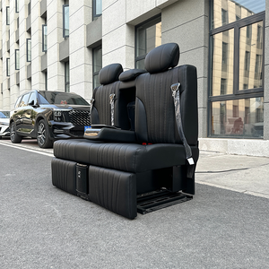 Venta al por mayor de asientos de coche con ventilación de capitán Vip asiento trasero de coche de lujo sofá cama para Benz Sprinter - Product Image 4