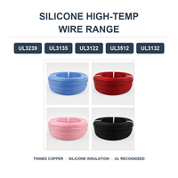 Fil de silicone toronné UL3239 AWG30 3000V haute température, cuivre étamé, pour applications automobiles, électroniques, crochets, appareils électroménagers et LED, MOQ 305m