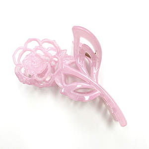 Pinza de Pelo Grande de Acrílico con Forma de Flor, Pinza de Pelo Tipo Tiburón para Cola de Caballo, Accesorios para Mujer - Product Image 5