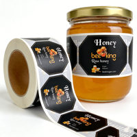 Étiquettes personnalisées pour pots de confiture et bouteilles, impression dorée, autocollants étanches en vinyle pour couvercles, pour l'emballage alimentaire