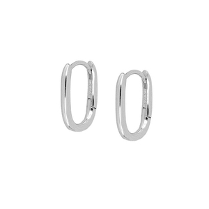 ต่างหูห่วงเงินแท้ S925 รุ่น ROXI ขายดี ดีไซน์เรียบหรู รูปวงรี เงางาม - Product Image 2