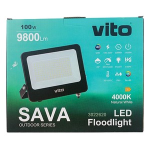 ไฟส่องสว่างแบบ LED Vito 100W 9800Lm 4000K IP65 แสงธรรมชาติ สำหรับภายนอกอาคาร - Product Image 2