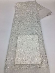 Tessuto in Pizzo 3D con Perline, Tessuto Francese per Abiti da Sposa con Perline Y3588 - Product Image 5