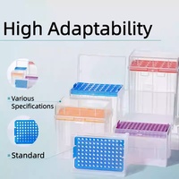 Boîte de pointes de pipette de laboratoire en plastique BAXIT 10ul 96 trous, anti-poussière, haute transparence pour un stockage précis