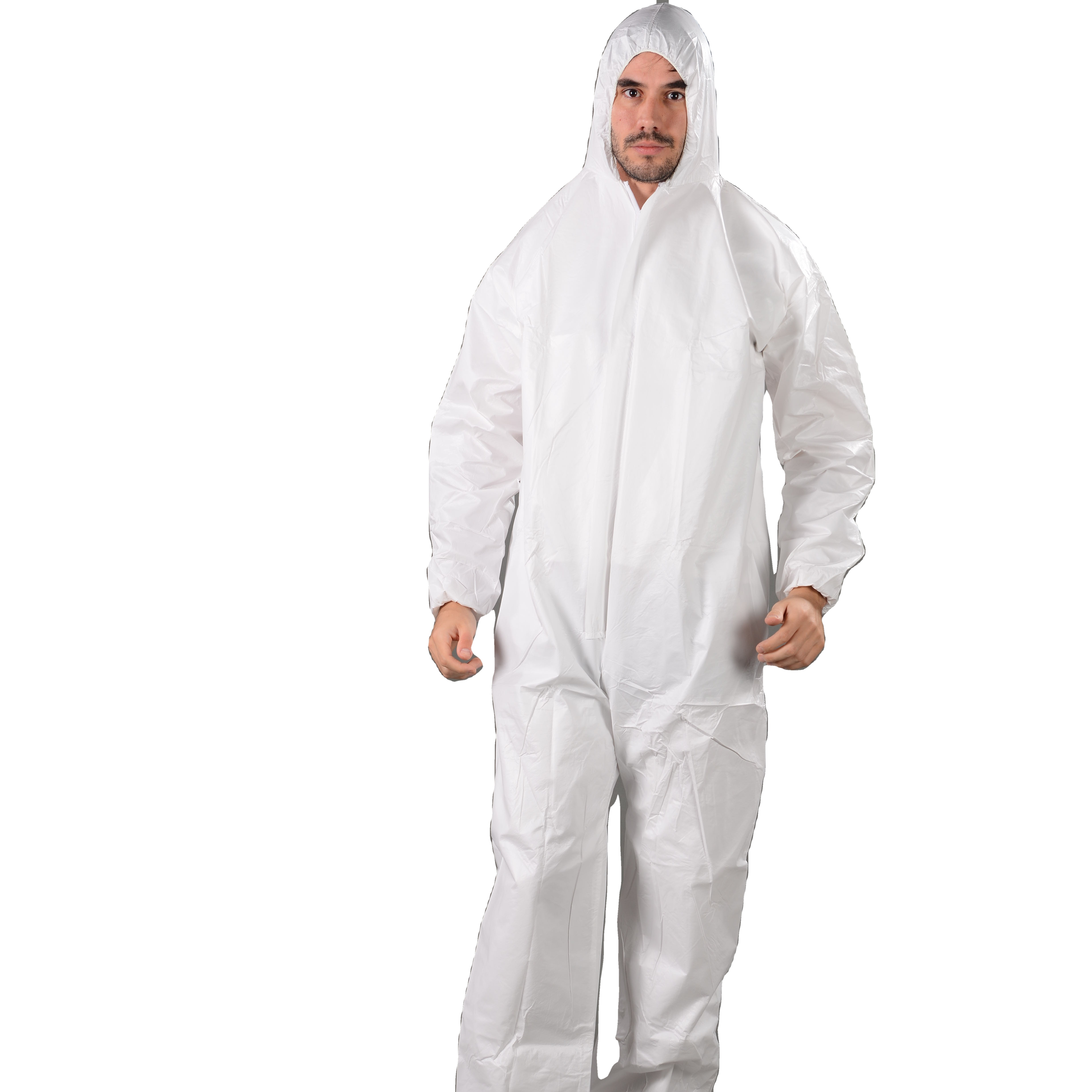 Высококачественный одноразовый защитный легкий комбинезон TOPMED, нетканый Защитный Водонепроницаемый Комбинезон SMS, белый Спецодежда, комбинезон