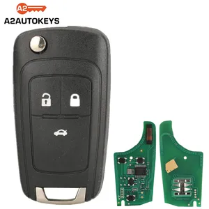 A2AUTOKEYS 3 Buttons ID46 Chip 315/433 MHz Auto Smart Control Flip Key For Chevrolet Cruze Sail Orlando Malibu Aveo Spark