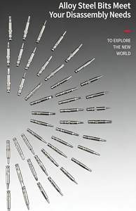 Kit de tournevis de précision 24-en-1, ensemble d'outils de réparation <span class=keywords><strong>avec</strong></span> sac de rangement pour l'électronique, les consoles de jeux, les lunettes, les articles ménagers - Product Image 5