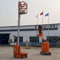 Plateforme élévatrice mobile verticale la plus vendue, plateforme de levage télescopique, élévateur électrique pour entrepôt