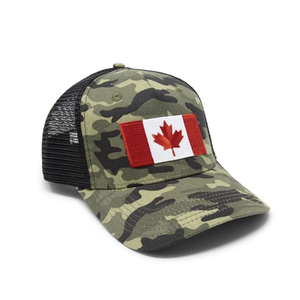 Gorro de <span class=keywords><strong>Camionero</strong></span> con Camuflaje Canadiense, Parche Bordado con la Bandera, 6 Paneles, Mezcla de Mezclilla/Lona, Transpirable e Impermeable, Informal para Exteriores - Product Image 2