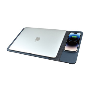 Funda Protectora de Cuero PU para Laptop con Carga Inalámbrica, para MacBook Air Pro 13 14 15.6 Pulgadas, Venta al Por Mayor, Directo de Fábrica OEM - Product Image 3