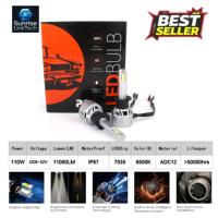Faros Delanteros LED para Auto SunRise P2 H1 12V 110W 11000LM 6500K IP67 Impermeables con Sistema de Enfriamiento, Canbus, Plug and Play, Ajuste Universal, 1 Año de Garantía