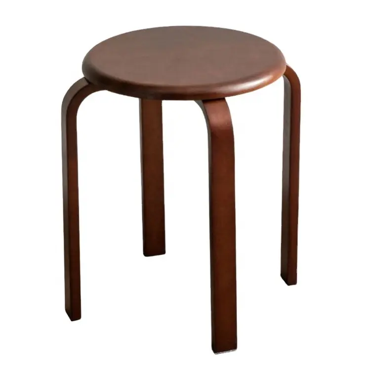 Chinese wind sitting room wooden small round stool, contracted environmental protection style