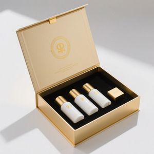 Custom Logo Luxury Perfume <b>Bottle</b> and Magnetic Gift <b>Box</b> Recyclable Hard Paperboard Magnet Closure Packing <b>Box</b> Skincare <b>Box</b> - Product Image 1