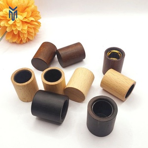 All'ingrosso bottiglia di vetro di profumo rotondo tappo di legno stile diverso in legno profumo cap fea15 - Product Image 3