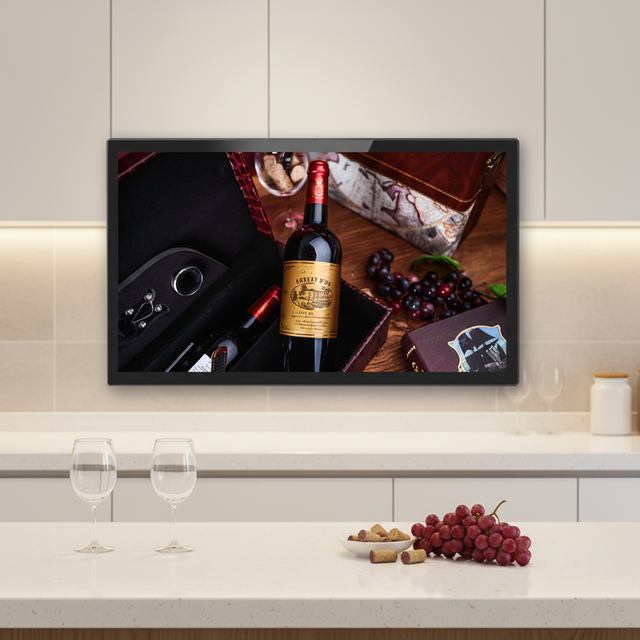 32 Inch Hospital Ultra Narrow Wall Mount IP65 Android 10 Lcd Commercial Digital Signage Display Advertising Tablet