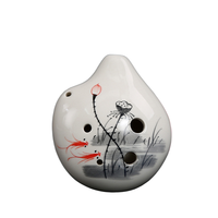 Alto C Key 6-Hole Ceramic Ocarina Smoked Pottery Musical Instrument Accessory for Beginners